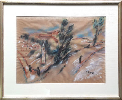 Isaac Frenel (Frenkel) - watercolor on paper, signed 
29x38 cm 
Isaac Frenel (Frenkel), Painter. 