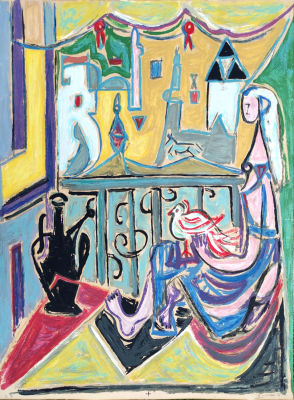 Pinchas Abramovich - lithography signed 
Pinchas Abramovich (1909–1986) was an Israeli painter 