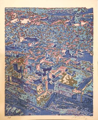 Amichai (Ami) Shavit - Jerusalem the old city. Lithograph, signed 
50x60 cm 
Ami Shavit was born 