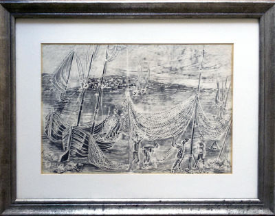 Yossi Stern - The fishermen. Lithograph 
33x48 cm, signed 
Yossi Stern, Israeli, was born in 