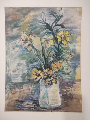 Unknown artist - water color on paper 
signed
