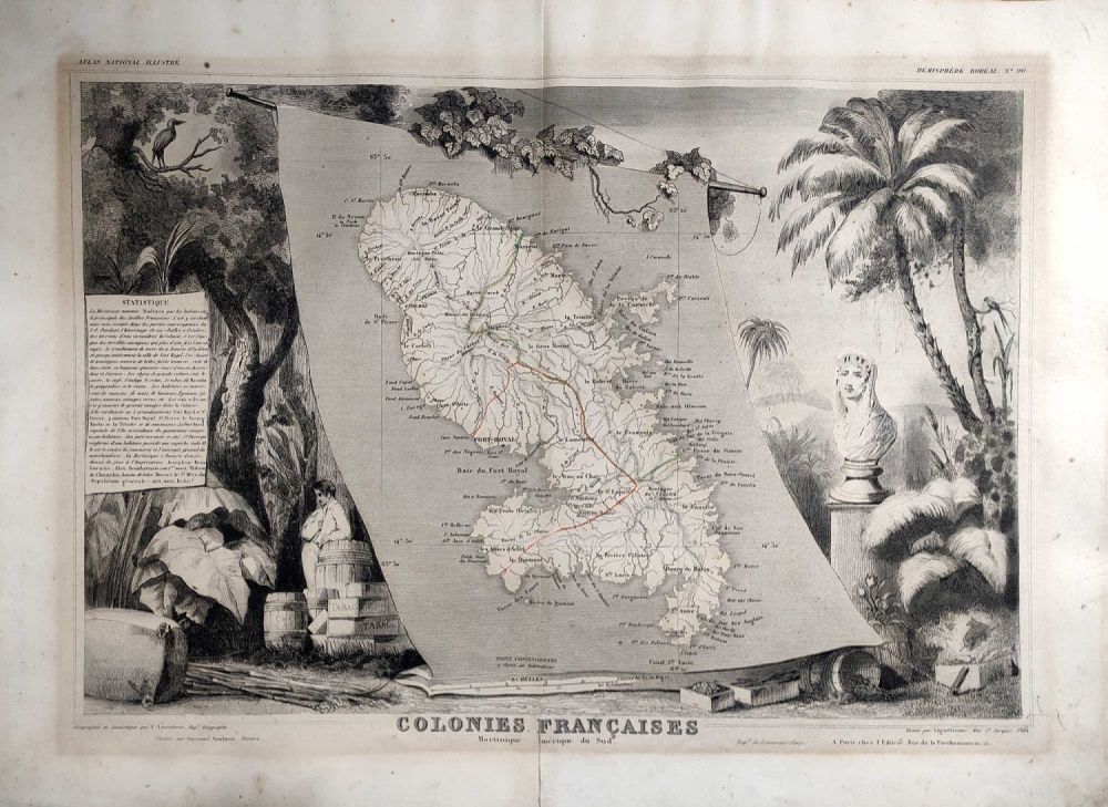 Map French Colonies, Martinique, South America
"Colonies Franciases". Geography and Statistics 