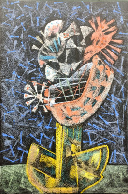 Unknown artist - unknow attist. pastel on paper 
33x51 cm