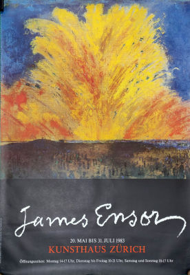 JAMES ENSOR 
"KUNSTHAUS ZURICH 1983" 
Dimensions: 128 x 90 cm 
oversize poster