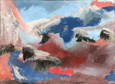 Unknown artist - Abstract. oil on paper 
46x63 cm 
signed B.Tabori