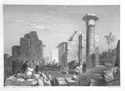 No- Amon. Thebes. Portico of the Great Temple at Karnak . Drawn by C. Stanfield, from a Sketch 