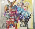 David Meshulam - Mixed technique on paper 
David Meshulam, painter and sculptor, born 1930, Bulgaria.Image - 2