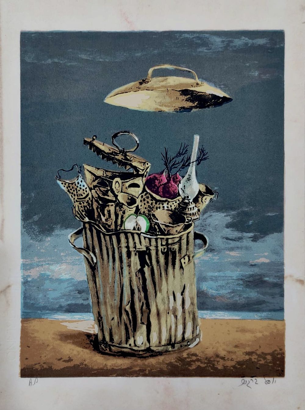 Yosl Bergner - signed lithography 
Yosl Bergner (1920 - 2017) is considered one of the most 