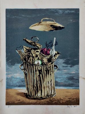 Yosl Bergner - signed lithography 
Yosl Bergner (1920 - 2017) is considered one of the most 