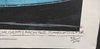 Yigal Tomarkin - Brunelleschi, Gehry, Architects, Tumarkin Sculptor. lithograph signed and numbered Image - 2