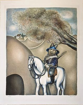 Naftali Bezem - Signed and numbered lithograph 
size 48x38 cm 
Naftali Bezem, Israeli, born 