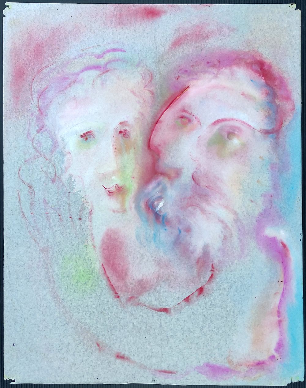 Watercolors on tissue paper, 
Paper size 66X83 cm 
signed Rozentalis 1975