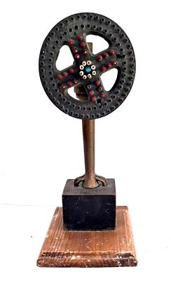Dan Ben Amotz - Wooden sculpture and ornate copper burner, handmade by Dan Ben Amotz, signed and 