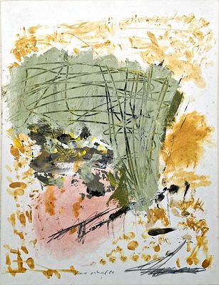 Lea Nikel - abstract. watercolor on paper, 
signed, dated 1984 
65x50 cm 
Lea Nikel (1918 - 2005) 