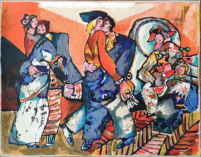 Theo Tobiasse - Delire Bleu. Artist: Theo Tobiasse, French (1927 - ) 
Title: Delire Bleu 
Year: 