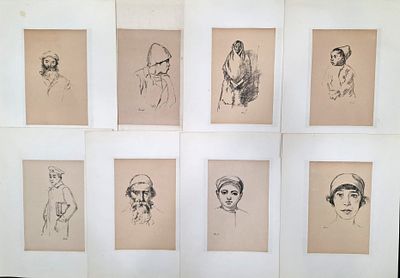 Hermann Struck - 32 Lithographic Portraits by Herman Struck – Jewish Eastern European Faces. This 