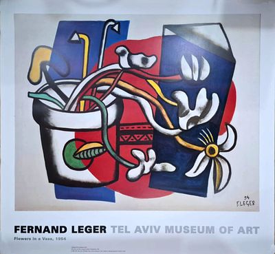 Fernand L&eacute;ger (after) - Vintage Fernand L&eacute;ger Exhibition Poster – Tel Aviv Museum of Art. 93x84cm 