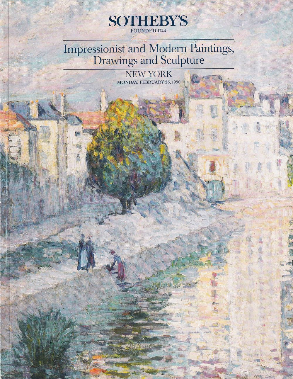 Каталог аукциона Sotheby's, Нью-Йорк, Живопись, рисунки и скульптура импрессионистов и 
