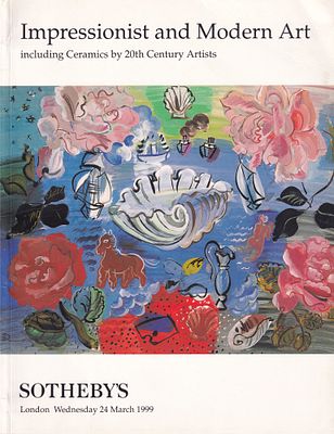 Каталог аукциона Sotheby's, Лондон, Искусство импрессионистов и модернистов, включая керамику 