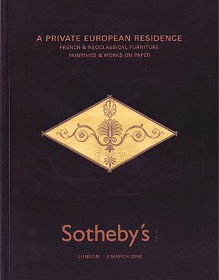 Каталог аукциона Sotheby's, Лондон, Частная европейская резиденция: Французская и 