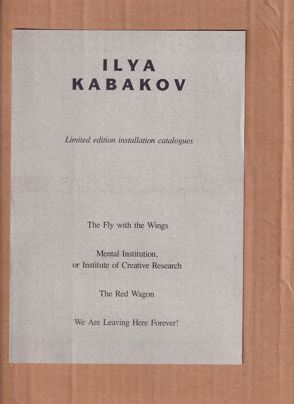 [большая редкость, тираж 500 экземпляров] Илья Кабаков. Лимитированное издание каталогов 