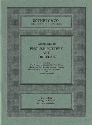 [с результатами торгов] Каталог аукциона Sotheby's, Лондон, Английская керамика и фарфор из 