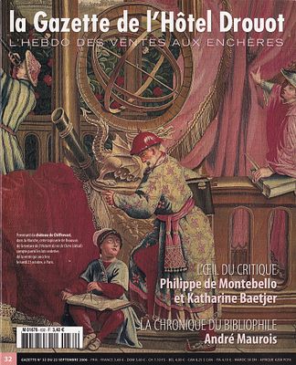 Журнал La Gazette De L'H&ocirc;tel Drouot № 32 за 2006 год. Париж: De L'Hotel Drouot, 2007 
194 с. 