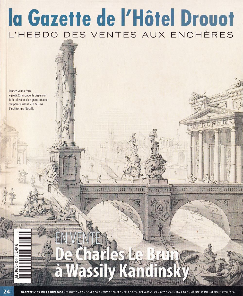 Журнал La Gazette De L'H&ocirc;tel Drouot № 24 за 2008 год. Париж: De L'Hotel Drouot, 2008 
258 с. 