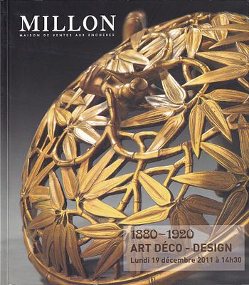 Каталог аукциона Million, Париж, Дизайн ар-деко 1880-1920 от 19 декабря 2011 года. 72 с., ил. 