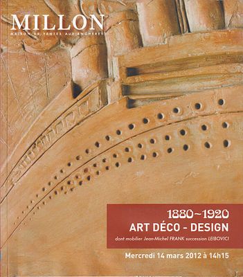 Каталог аукциона Million, Париж, Дизайн ар-деко 1880-1920 от 14 марта 2012 года. 128 с., ил., 24 