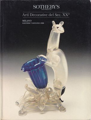 [редкость] Каталог аукциона Sotheby's, Милан, Декоративное искусство начала ХХ века от 7 июня 