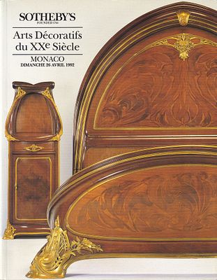 Каталог аукциона Sotheby's, Монако, Декоративное искусство ХХ века от 26 апреля 1992 года. 118 