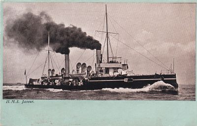 Почтовая карточка "Корабль Её Величества &laquo;Jaseur&raquo;" (HMS Jaseur). Великобритания: McCaw Stevenson 