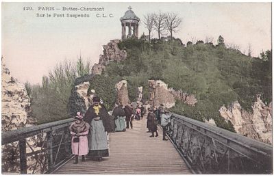 Почтовая карточка "Парк Бют-Шомон". Франция, 1900-е гг. 
9 х 13,9 см. 
Почтовая карточка в 