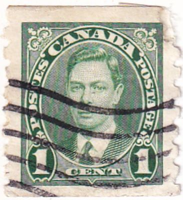 [Канада 1937] 1 марка &laquo;Король Георг VI&raquo; из серии &laquo;King George VI - 1937-38 - Definitives&raquo;. Гашена 