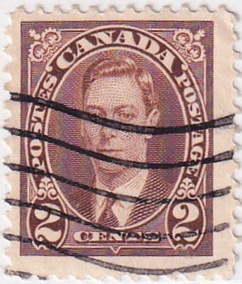 [Канада 1937] 1 марка &laquo;Король Георг VI&raquo; из серии &laquo;King George VI - 1937-38 - Definitives&raquo;. Гашена 