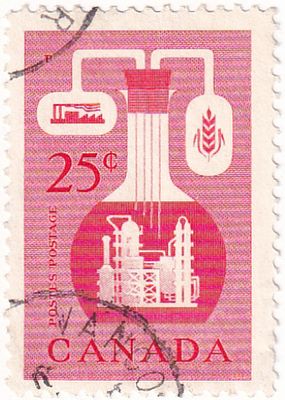 [Канада 1956] 1 марка &laquo;Химическая промышленность&raquo; из серии &laquo;Canadian People, Wildlife and Industry&raquo;