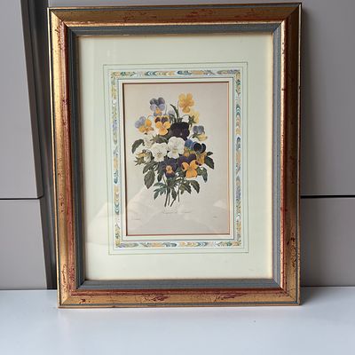 Лимитированная ботаническая иллюстрация Пьера-Жозефа Редуте (1759–1840) &laquo;Букет анютиных глазок&raquo; 