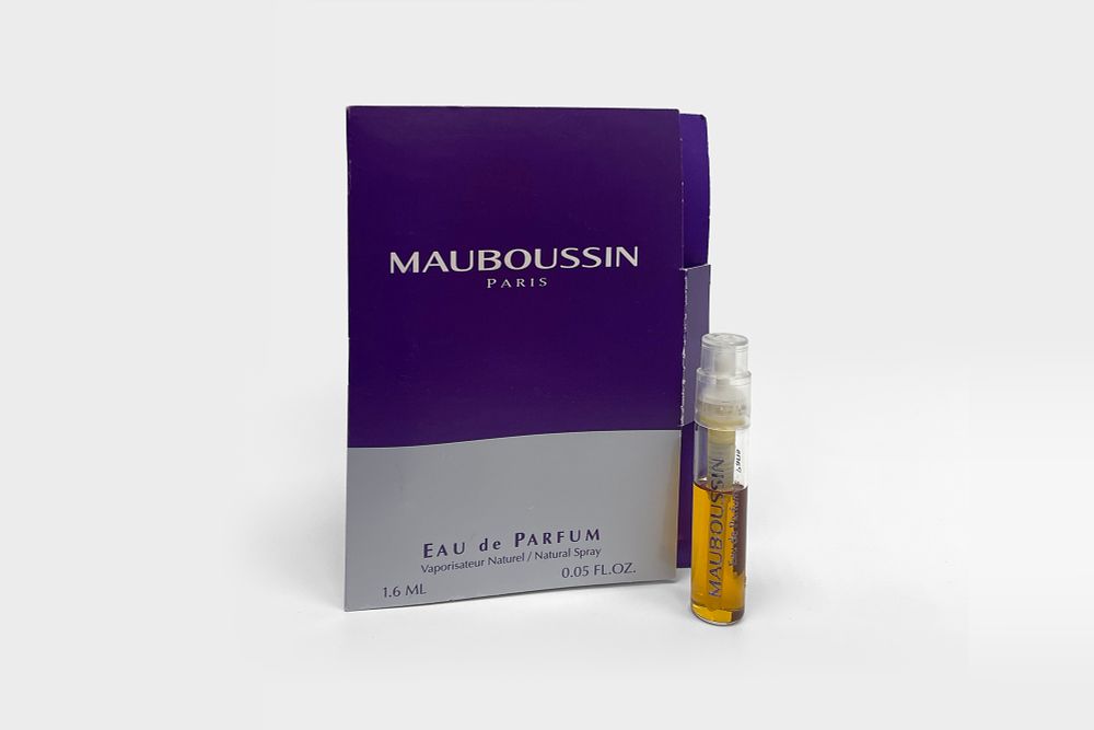 Миниатюрный пробник-спрей парфюмированной воды Mauboussin Eau de Parfum. Франция, 2000-е гг. 