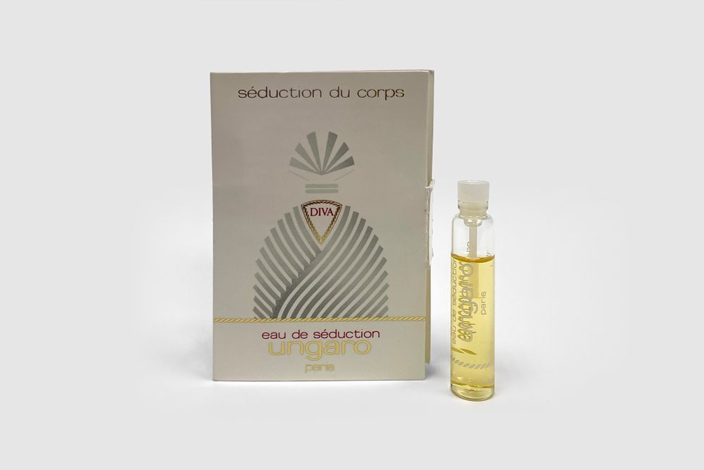 Пробник туалетной воды Emanuel Ungaro Diva Eau de Seduction. Франция, 1990-е гг. 
Объём: около 3 