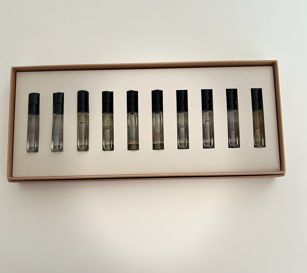 Набор миниатюрных пробников парфюмированной воды от Molton Brown. Великобритания, 2010–2020-е 