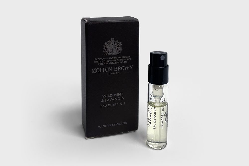 Пробник парфюмерной воды Molton Brown Wild Mint & Lavandin. Великобритания, 2010-2020-е гг. 