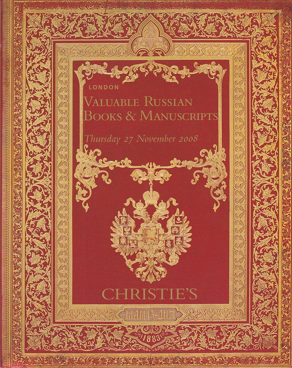 Каталог аукциона Christie's, Лондон, Ценные русские книги и рукописи от 27 ноября 2008 года. 134 