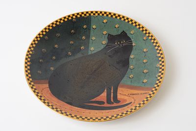 Коллекционная декоративная тарелка &laquo;Счастливый кот&raquo; (Lucky Cat) из серии &laquo;Warren Kimble Cat 