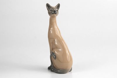 [без резерва] Коллекционная фарфоровая фигурка сиамского кота в стиле &laquo;Алькора&raquo; из серии &laquo;The 