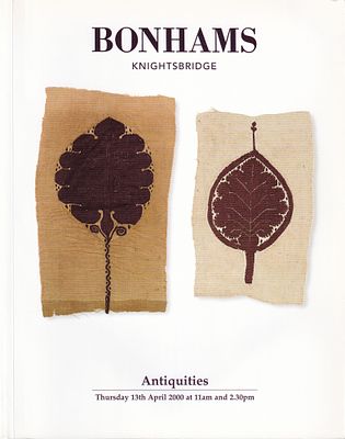 Каталог аукциона Bonhams, Лондон, Древности от 13 апреля 2000 года. 164 с., ил., 26,6 х 21 см. 