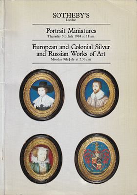 Каталог аукциона Sotheby's, Лондон, Портретные миниатюры от 5 июля 1984 года; Европейское и 