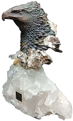 Скульптура интерьерная "Орёл". Ric Art. Испания.
. Бронза, природный кварц. 
Цельный кусок 