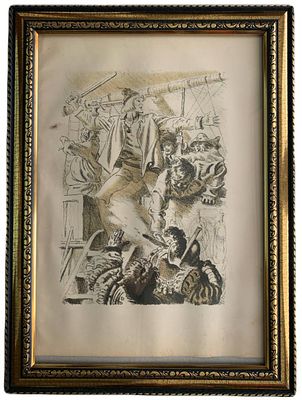 Литография "Легенда об Уленшпигеле I". Е.А. Кибрик. 1930-е гг. . Размер: 34,5 х 25,5 см. 
Кибрик 