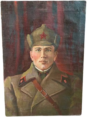 "Портрет военного". По подписи В.Н. Жуков. 1932 год. Холст, масло. На обороте авторская подпись 